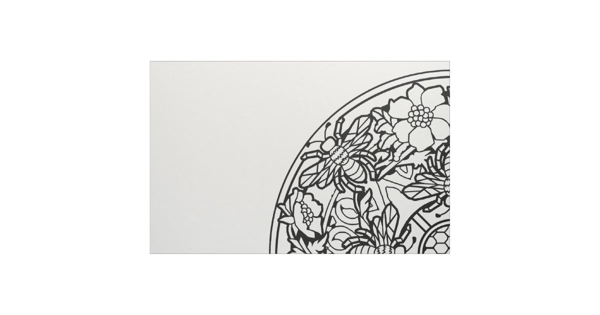 Sticken Sie Ihr Eigenes Bienen Mandala Gewebe Stoff Zazzle Ch