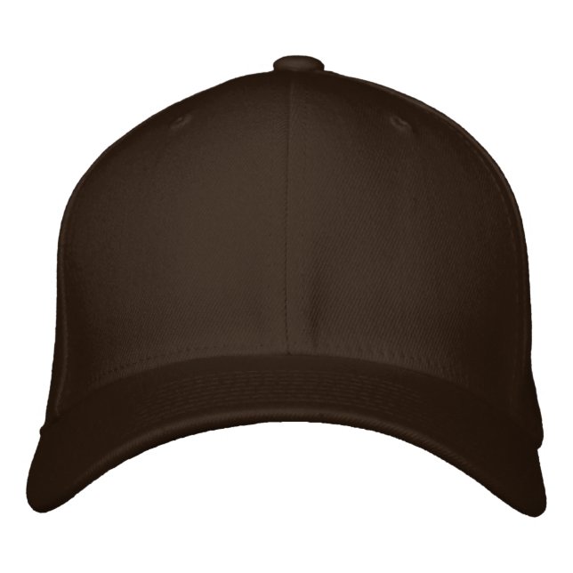 Sticken Sie Ihre eigene braune FlexFit-Wollkappe Bestickte Baseballkappe (Vorderseite)