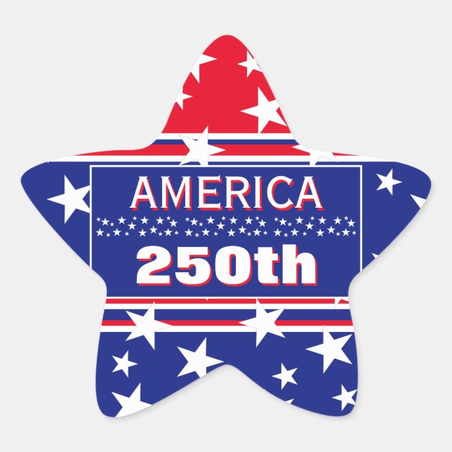 Sticker250 AMERIKA Stern-Aufkleber (Vorderseite)
