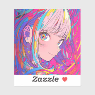 Sticker カラフル女子ステッカー｜寿司娘シール generativeai