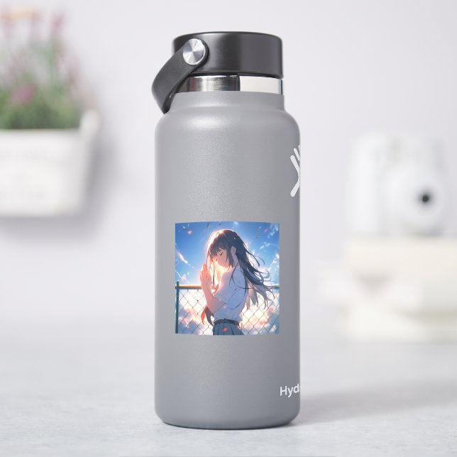 Sticker 願い事JKシール｜寿司娘 GenerativeAI  (HydroFlask)