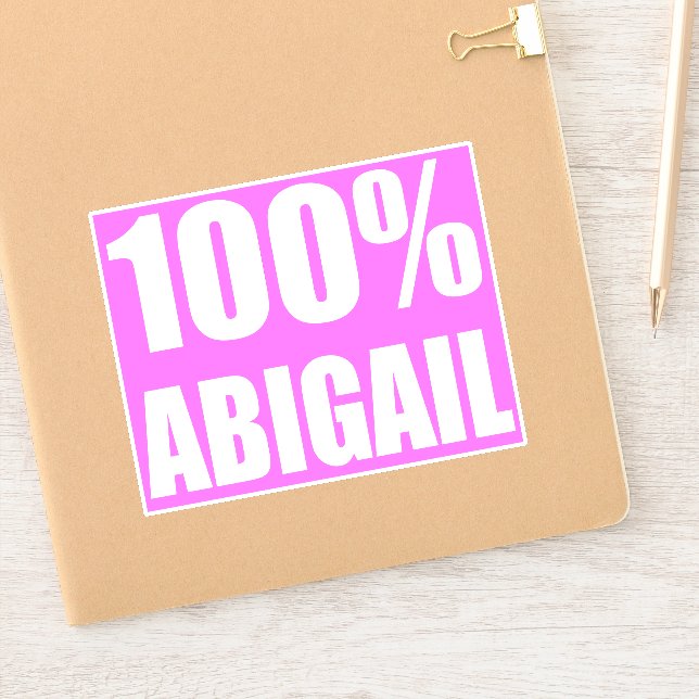Sticker 100% Abigail nom (Carnet)