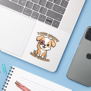 Sticker 100% Heureux Zéro Calories