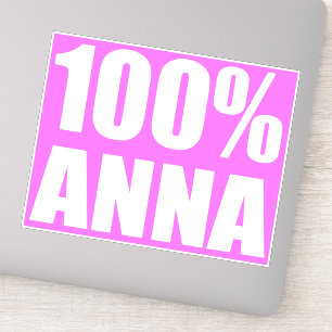 Sticker 100 pour cent Anna nom