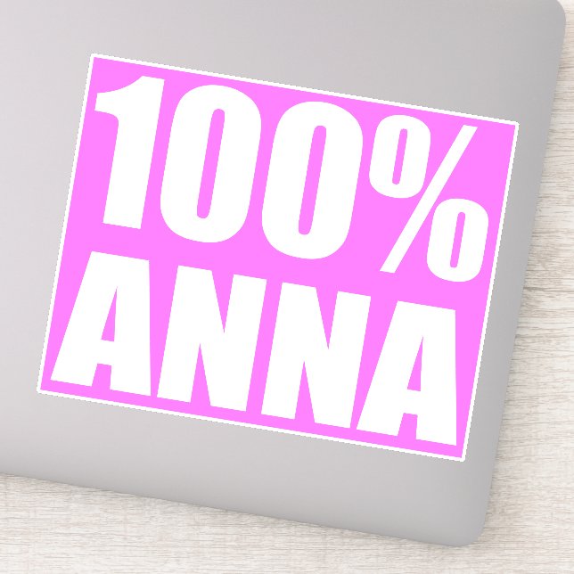 Sticker 100 pour cent Anna nom (Détail)