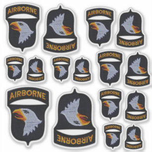 Sticker 101e Division aéroportée hurlant des aigle Contour