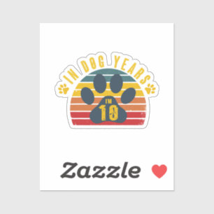 Sticker 10 en années de chien