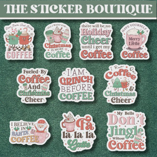 Sticker 10 In One Cute Festive Café et Noël Cheer
