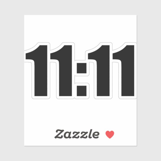 Sticker 11:11 Heure de chance (Feuille)