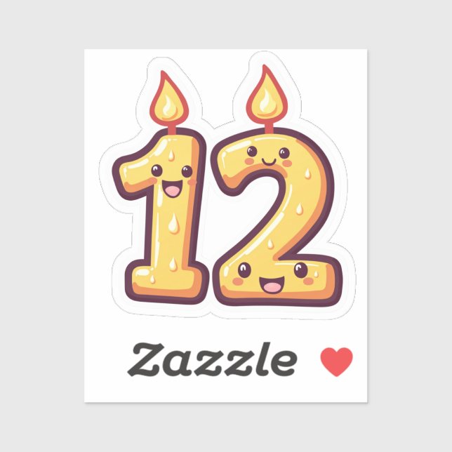 Sticker 12e anniversaire  (Feuille)