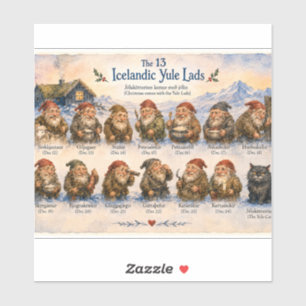 Sticker 13 lutins islandais de Noël en Islande 