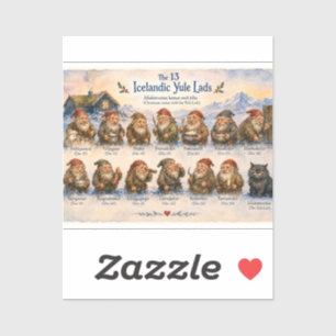 Sticker 13 lutins islandais de Noël en Islande 