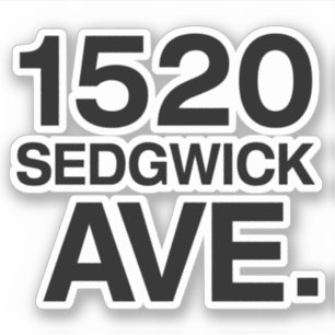 STICKER 1520 SEDGWICK AVE.