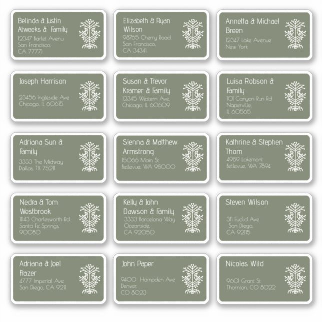 Sticker 15 Mariage individuel Nom du client Adresse Sticke (Devant)