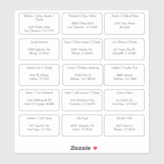 Sticker 15 Nom de l'invité individuel Adresse