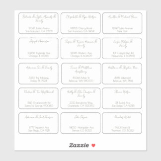 Sticker 15 Nom du client Mariage individuel simple Adresse
