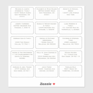 Sticker 15 Nom du client Mariage individuel simple Adresse