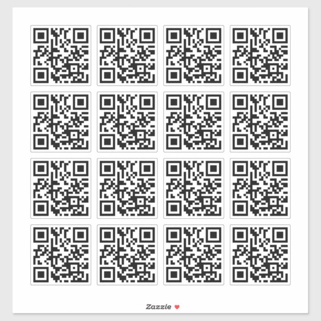 Sticker 16 Personnalisé facile à rendre QR Code (Feuille)