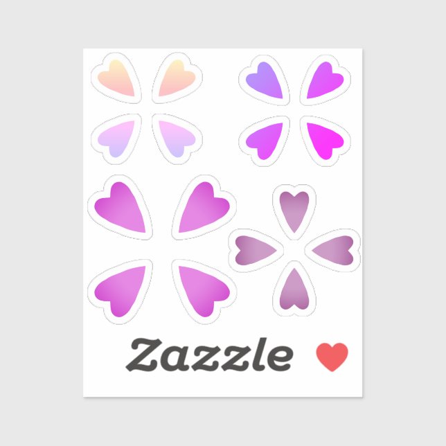 Sticker 16 Petits coeurs (Feuille)