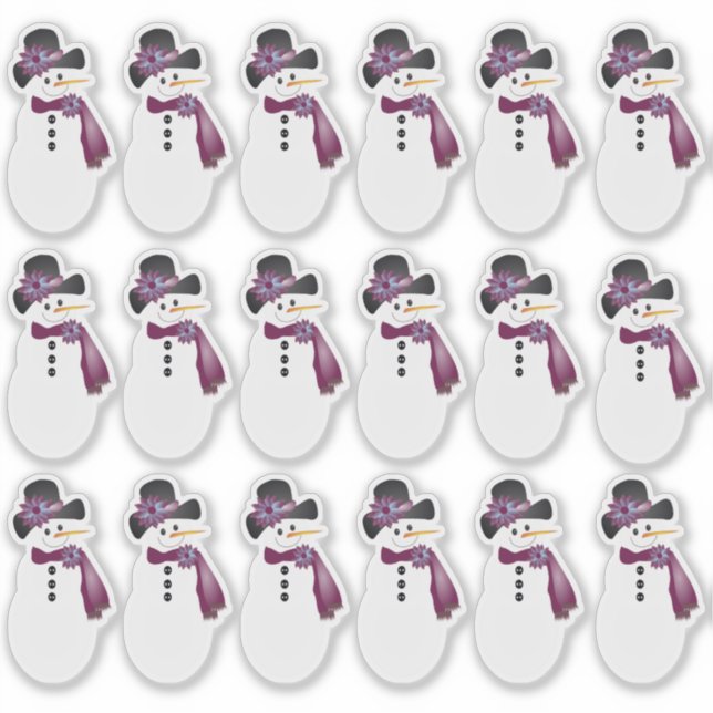 Sticker 18 Snowman (Devant)