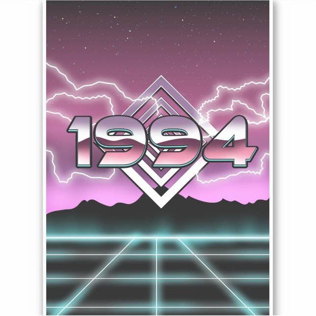Sticker 1994 Tech noir (Devant)