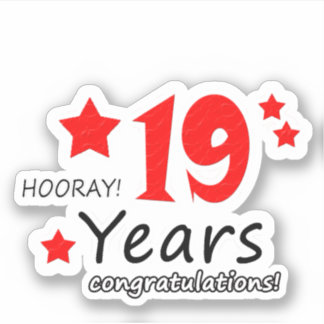 Sticker 19e anniversaire du Mariage - 19 ans Anniversaire