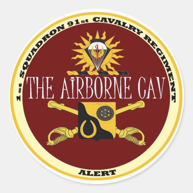 Sticker - 1-91e Airborne Cav (Devant)