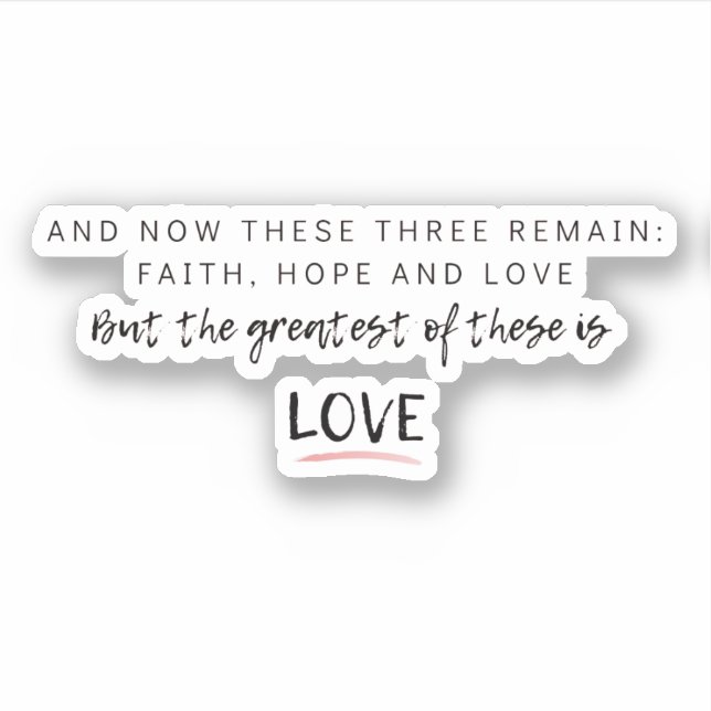 Sticker 1 Corinthiens 13 (Devant)