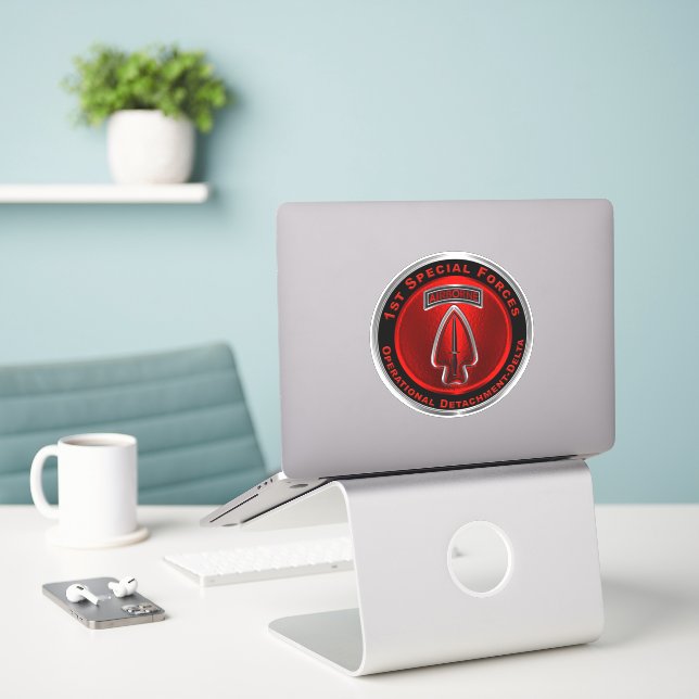 Sticker 1er détachement opérationnel spécial Delta SFOD (Ordinateur portable sur le bureau)
