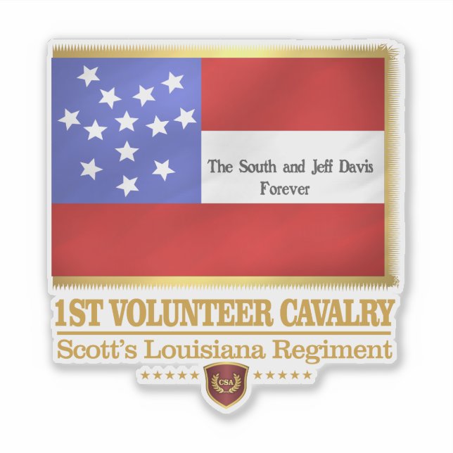 Sticker 1ère cavalerie de Louisiane (Devant)