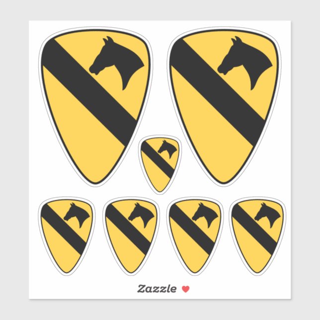 Sticker 1ère division de cavalerie Patch Patriotic (Feuille)