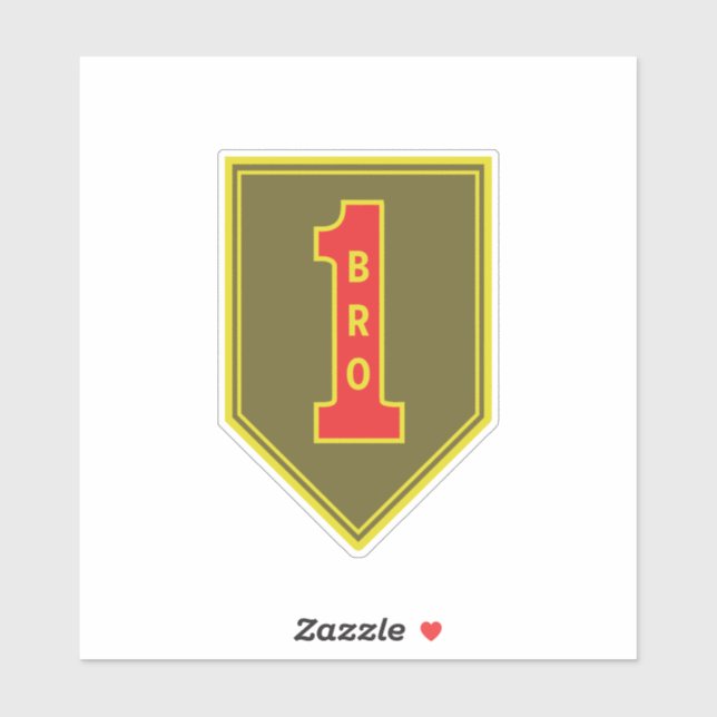 Sticker 1ère division d'infanterie Patch Big Red One (Feuille)