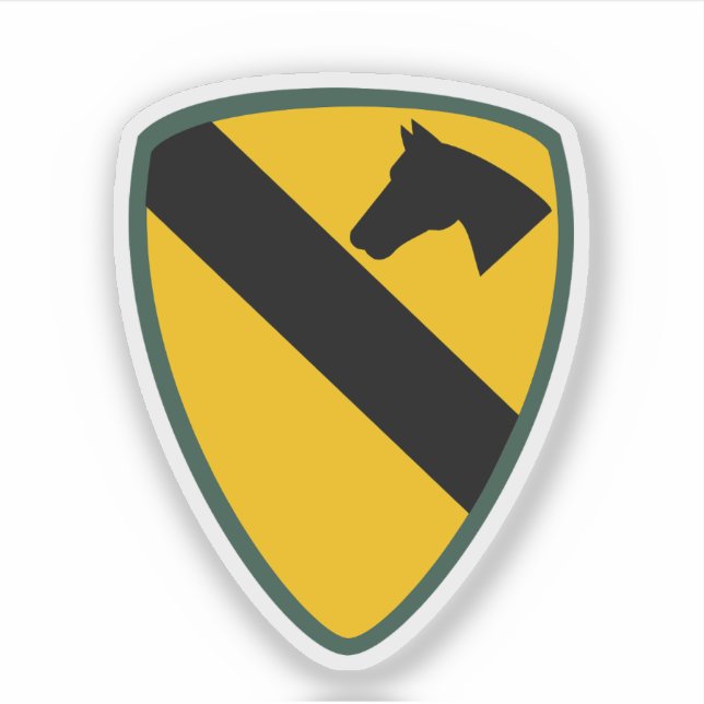 Sticker 1re division de cavalerie Patch (Devant)