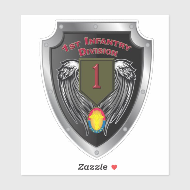 Sticker 1re division d'infanterie "Big Red One" (Feuille)