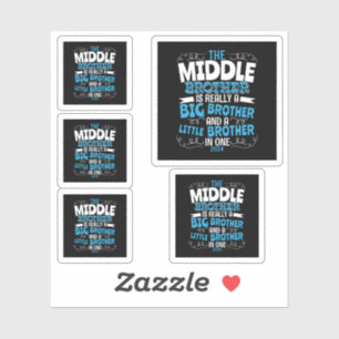 Sticker 2024 Middle Brother - New Big Brother