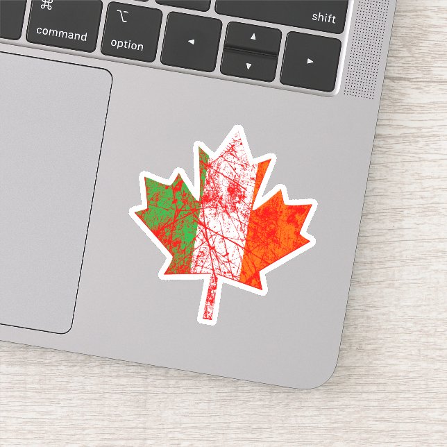Sticker 20 Anniversaire de la feuille d'érable canadienne  (Détail)