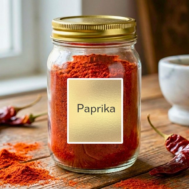 Sticker 20 herbes et épices de cuisine, noir et or métalli (Créateur téléchargé)