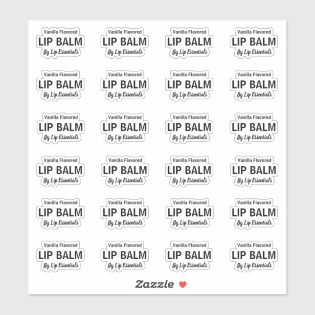 Sticker 24 Baume Lip Gratuit Transparent De 1,8 Pouce Étiq (Feuille)