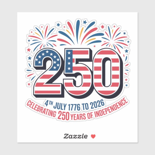 Sticker 250 Ans d'Indépendance  (Feuille)