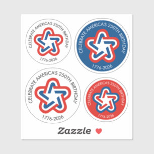 Sticker 250e anniversaire de l'Amérique - 1776-2026 étoile