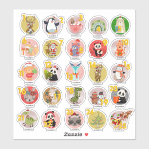 Sticker 25 Sac de carrosserie ADVENT CALENDAR personnalisé