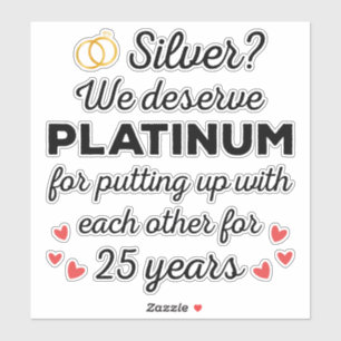 Sticker 25e anniversaire du Mariage I - Couple drôle d'arg
