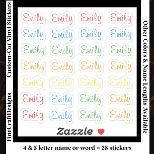 Sticker 28 Lettres de nom de mot lumineux moderne personna