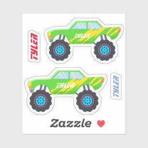 Sticker 2 Camions Monster Cool Avec Flames, do-it-yourself