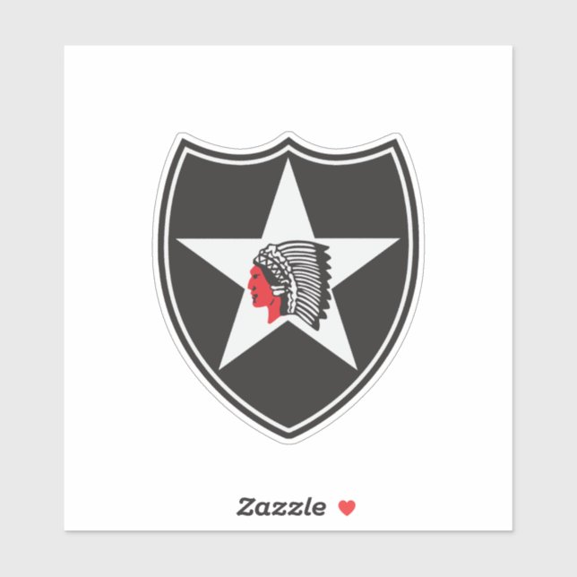 Sticker 2e division d'infanterie Patch (États-Unis) (Feuille)