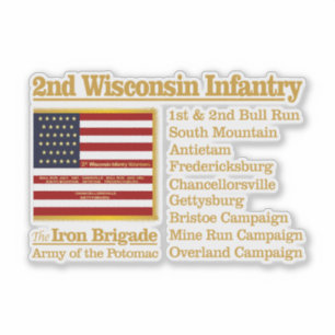 Sticker 2e Infanterie du Wisconsin (BH)