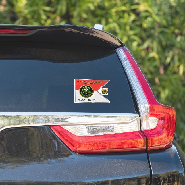 Sticker 2e voiture du régiment de cavalerie blindé (Côté voiture)