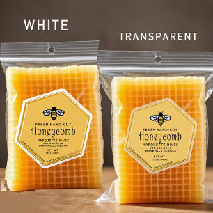 Sticker 30 abeilles jaunes imperméables en forme d'hexagon