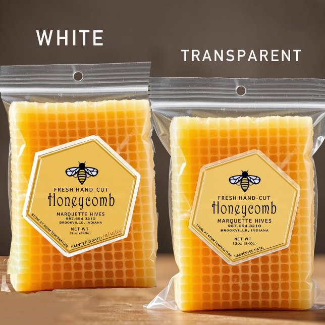 Sticker 30 abeilles jaunes imperméables en forme d'hexagon (Créateur téléchargé)