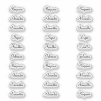 Sticker 30 Noms D'Hôtes De Moins De 1 Pouce De Large